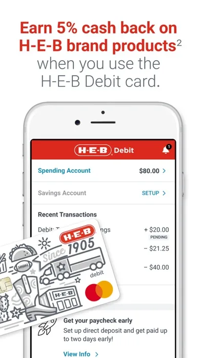 H-E-B Debit screenshot 1