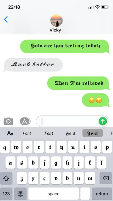 Fonts & Symbols Keyboard screenshot 1