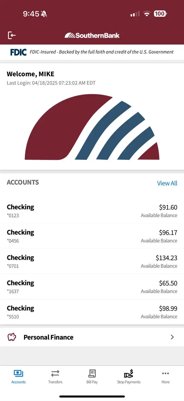Southern Bank Personal screenshot 3