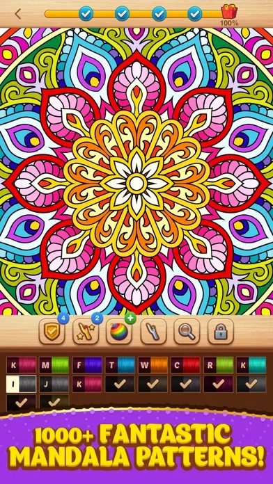 Cross Stitch Coloring Mandala screenshot 1