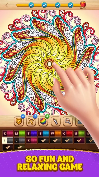 Cross Stitch Coloring Mandala screenshot 3