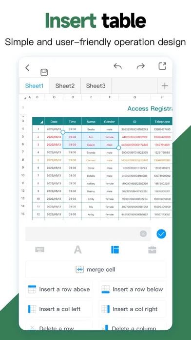 Spreadsheet-xlsx&csv editor screenshot 3
