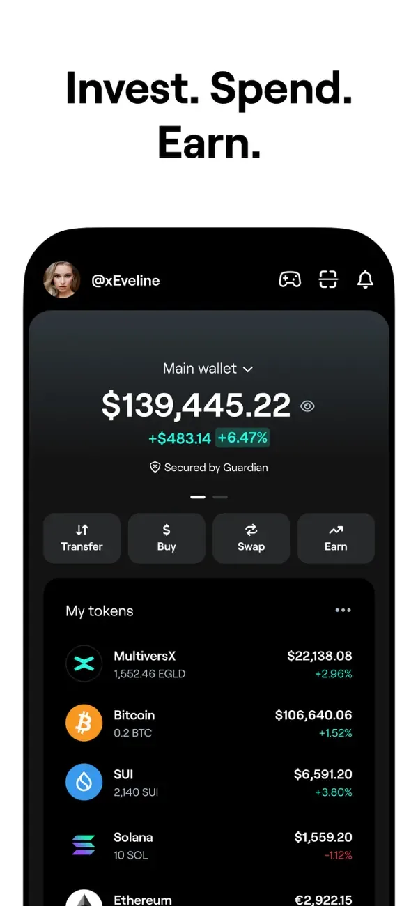 xPortal: BTC & Crypto Wallet screenshot 1