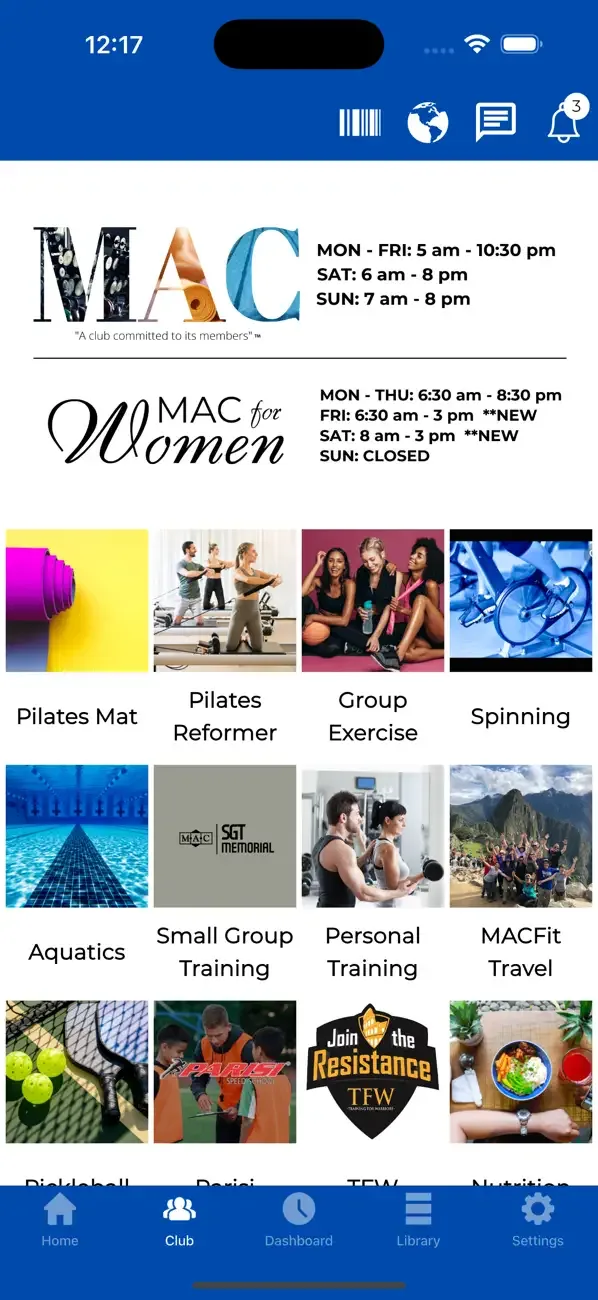 Memorial Athletic Clubs screenshot 3