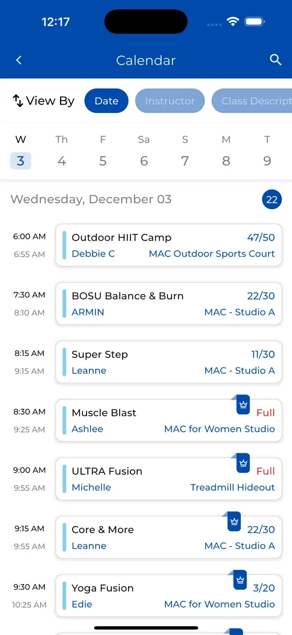 Memorial Athletic Clubs screenshot 5