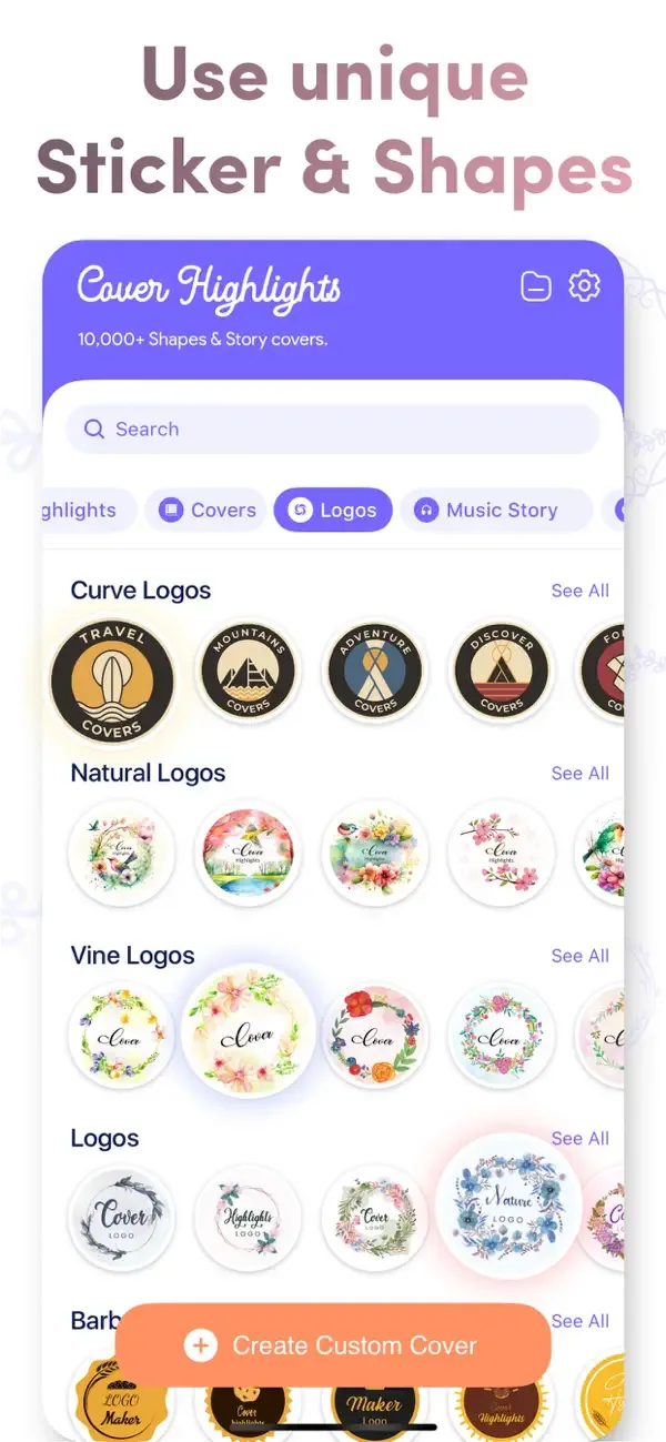Cover Highlights · Logo maker screenshot 2