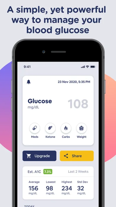 Blood Sugar Monitor Glucobyte screenshot 1
