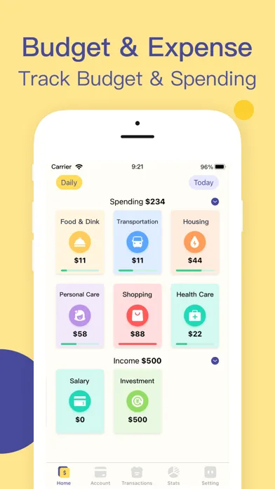 Budget app - spending tracker screenshot 1