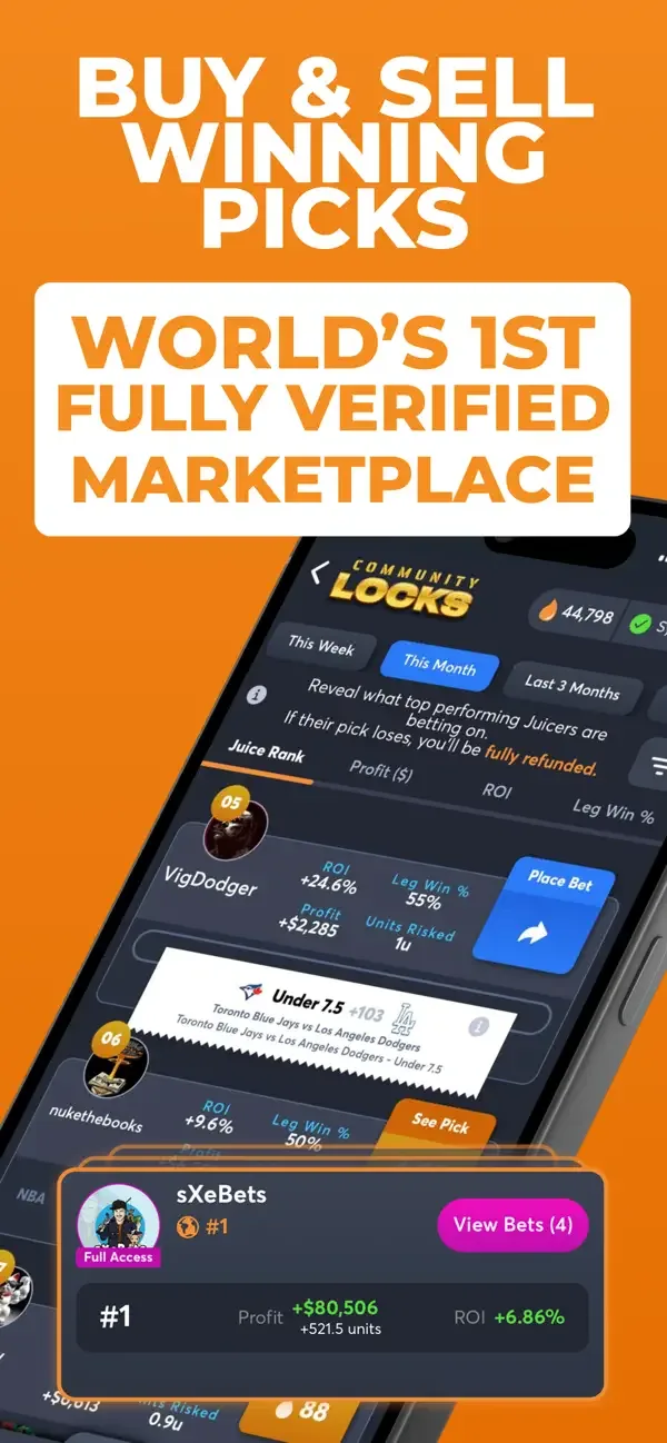 Juice Reel: Bet Tracker & Tips screenshot 1