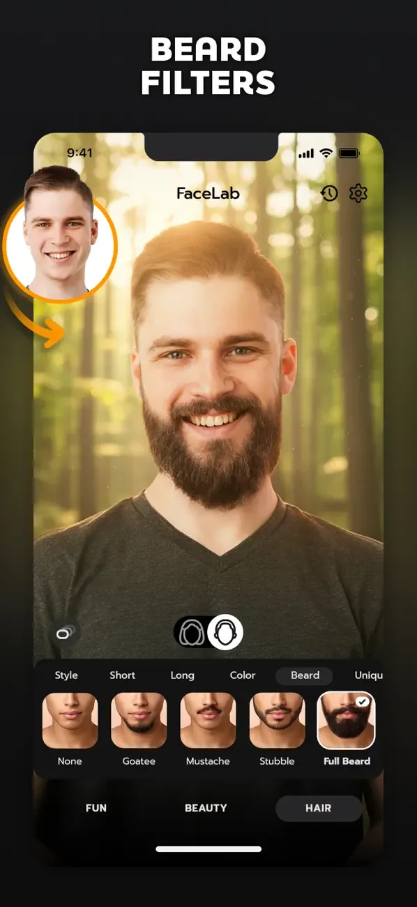FaceLab: Face Age, Hair Filter screenshot 3