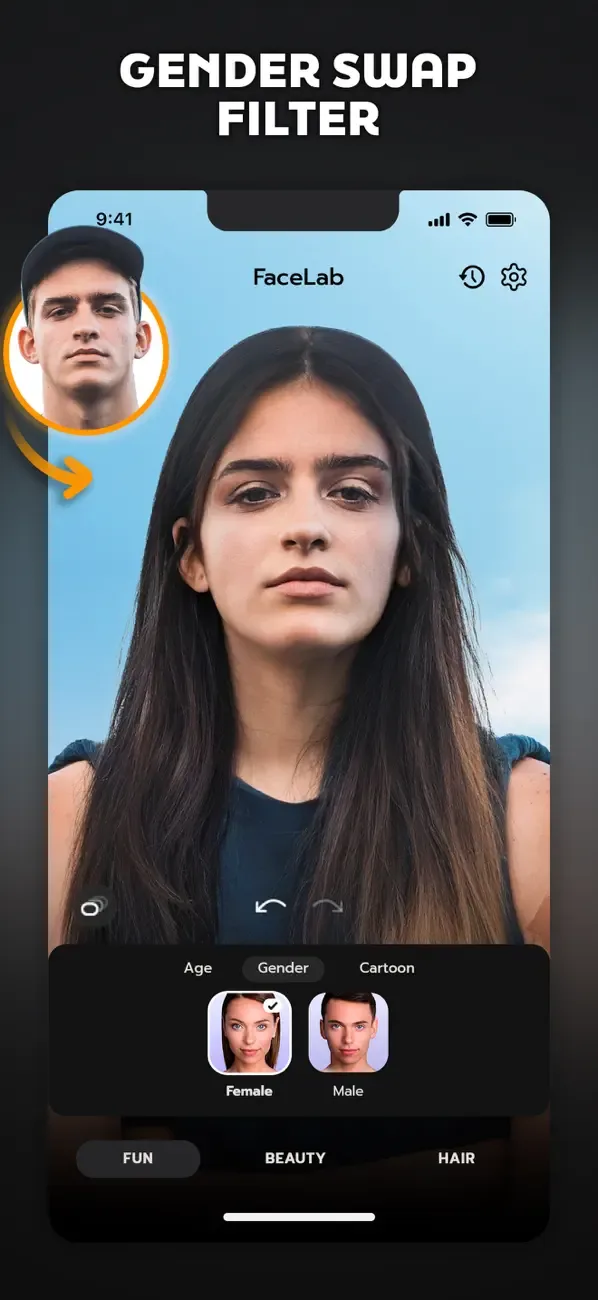 FaceLab: Face Age, Hair Filter screenshot 4
