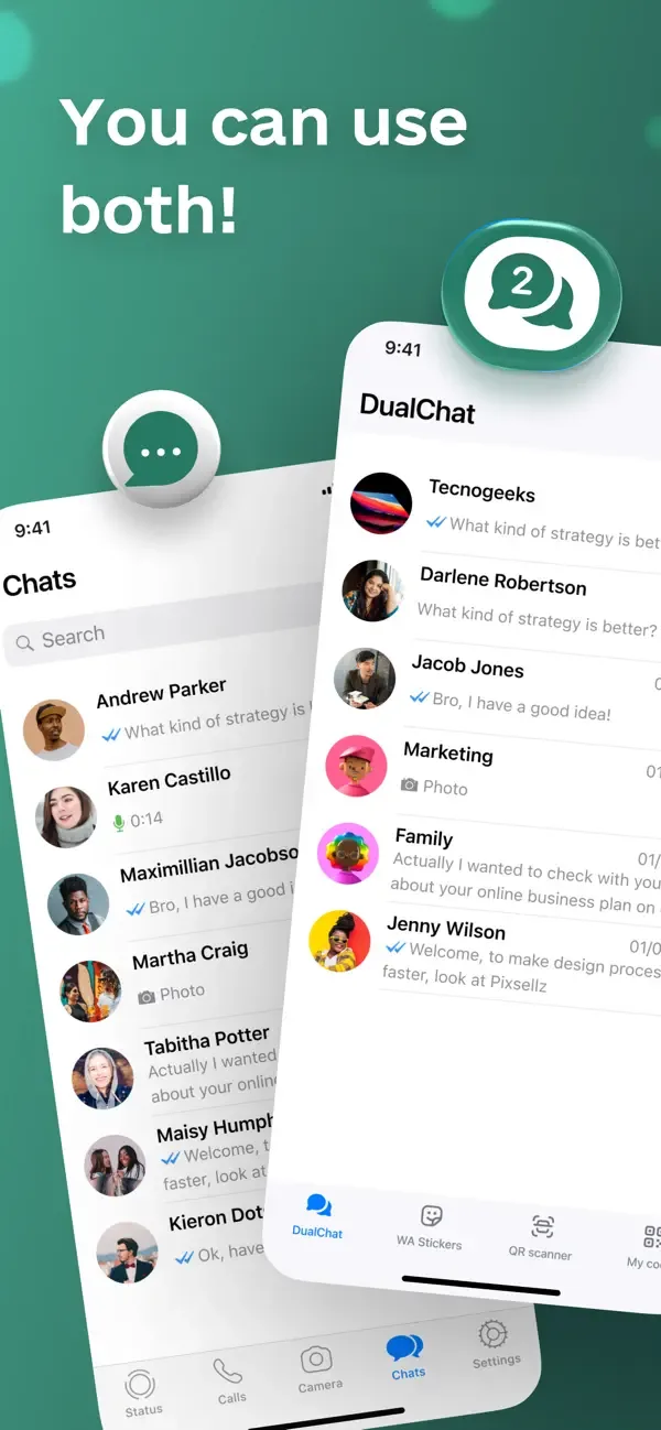 DualChat – Dual Messenger Web screenshot 1