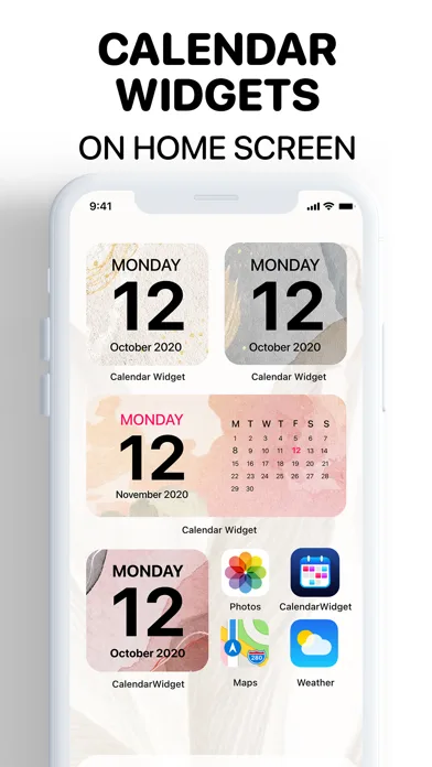 Calendar Widget for iPhone screenshot 1