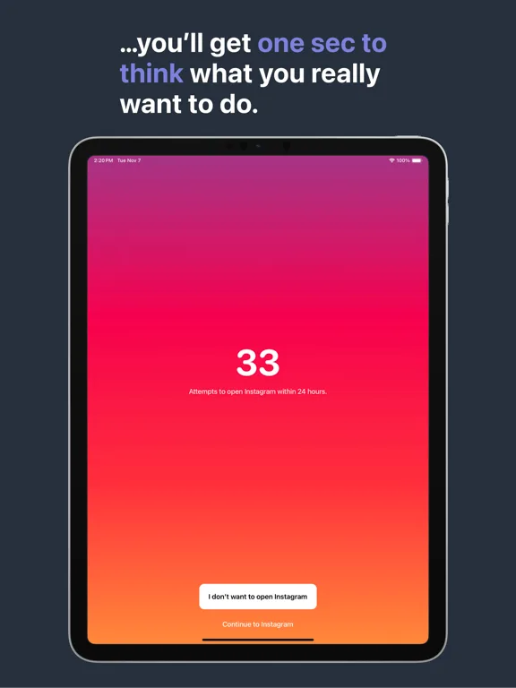 one sec | screen time + focus screenshot 3