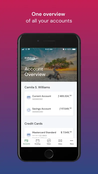 Aruba Bank App screenshot 1