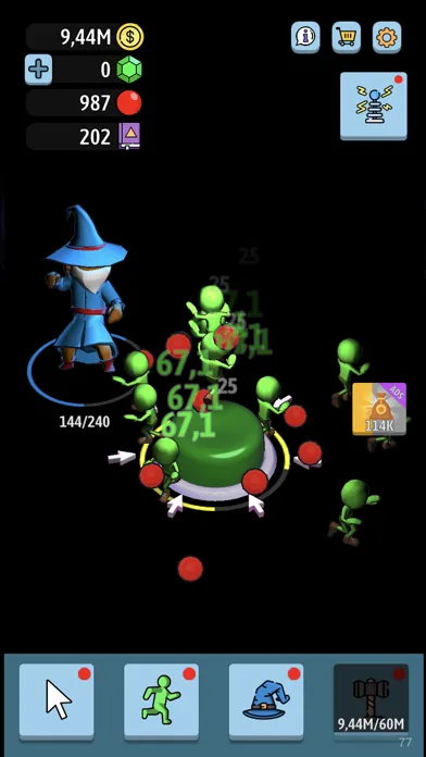 Green button: Idle clicker screenshot 3