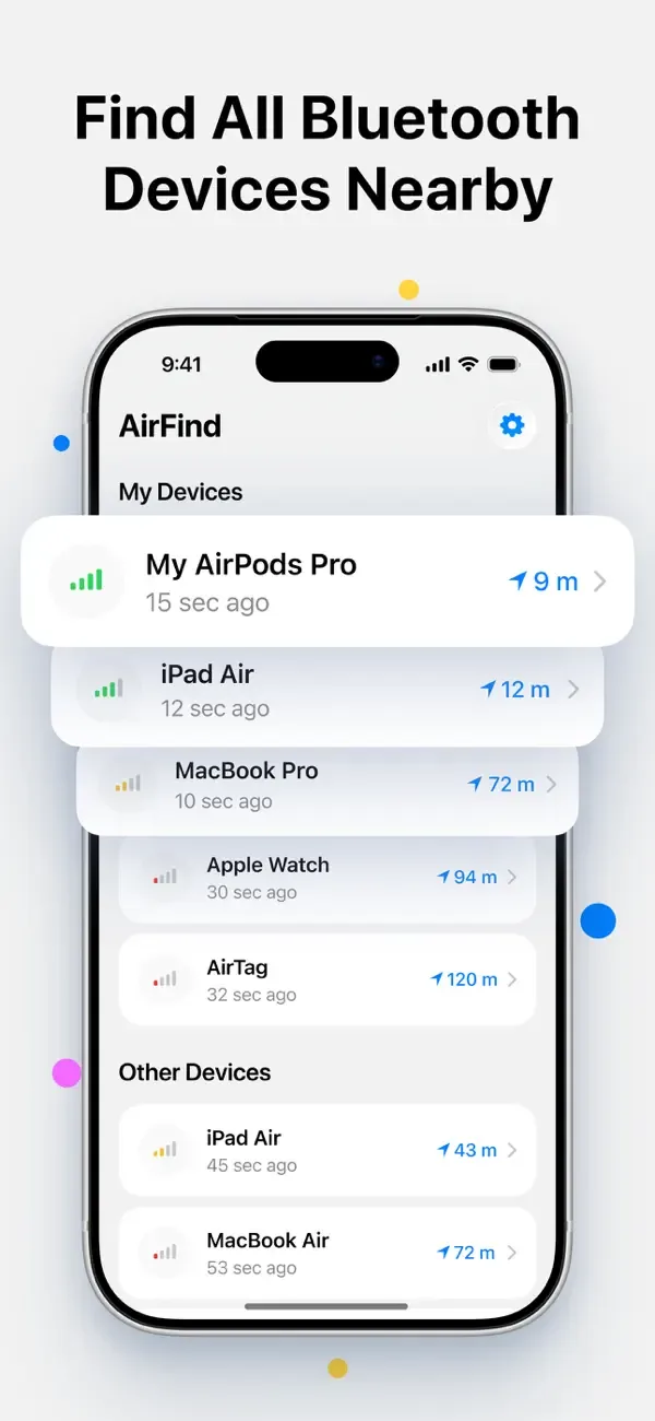 AirFind－ Find My Lost Device screenshot 2