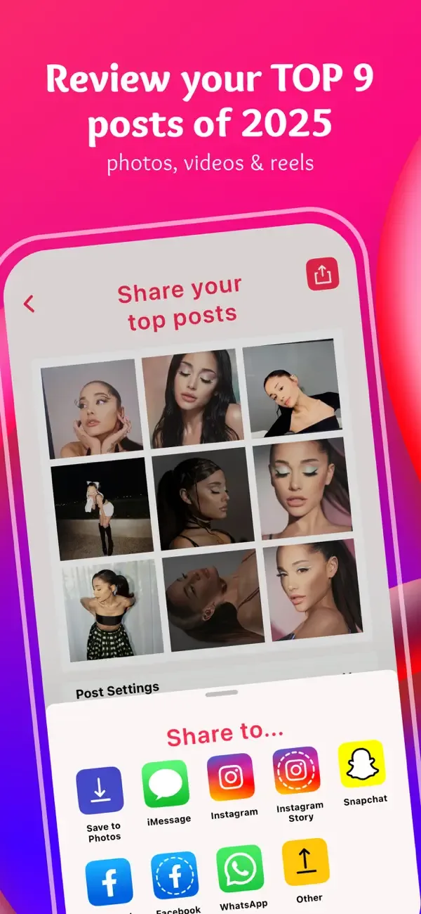 Top Nine 2025 for Instagram screenshot 1