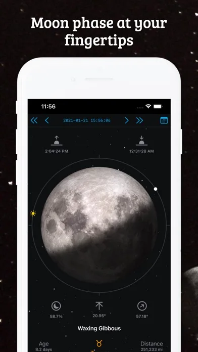 Moon Phase Calendar LunarSight screenshot 1