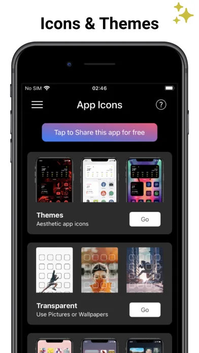 App Icons & Transparent Theme screenshot 1