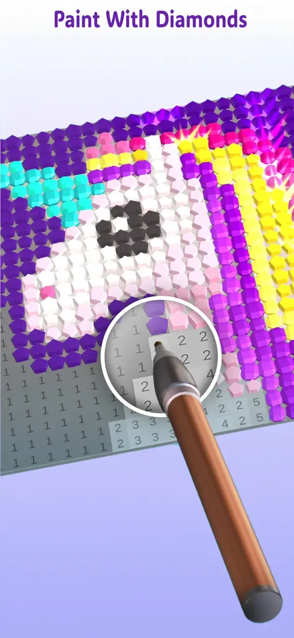 Diamond Painting ASMR Coloring screenshot 2