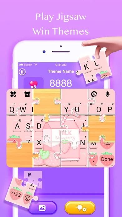 Jigsaw Keyboard-win Kika Theme screenshot 1