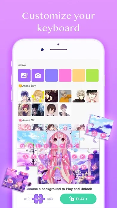 Jigsaw Keyboard-win Kika Theme screenshot 3