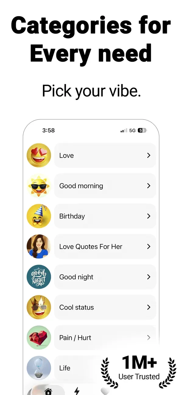 Messages & Quotes for WhatsApp screenshot 1