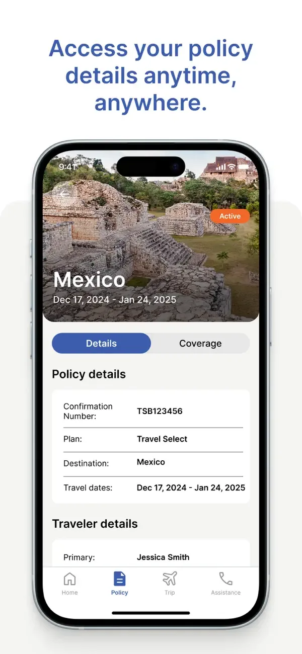 Travelex Insurance: Travel On screenshot 3