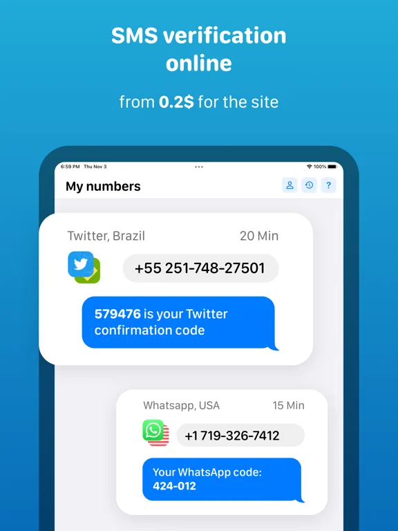 SMS Virtual - Receive SMS screenshot 4