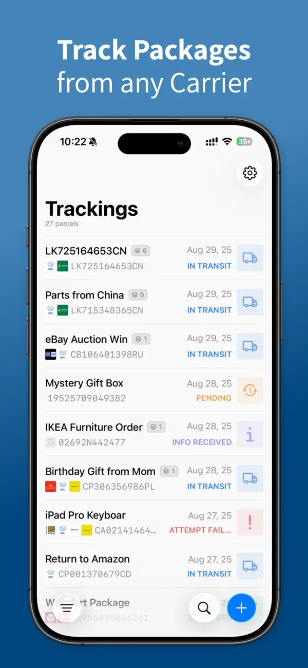 Parcel & Package Tracker screenshot 2