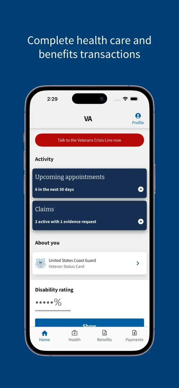 VA: Health and Benefits screenshot 1