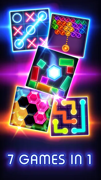 Tic Tac Toe Glow - Puzzle Game screenshot 1