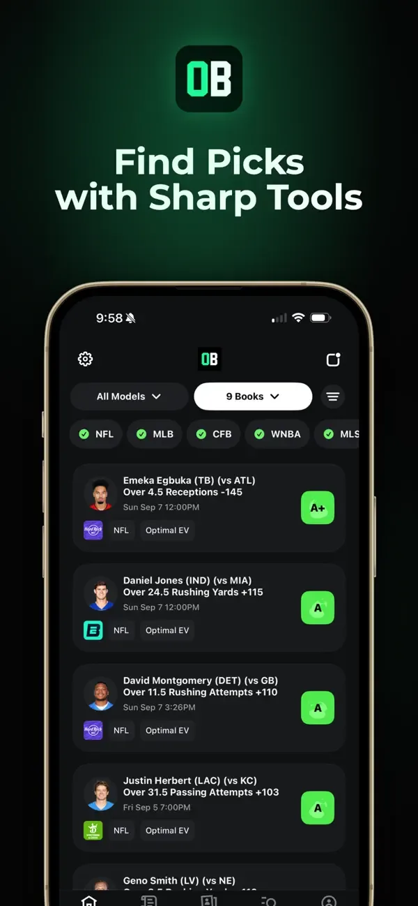 Optimal Bet: EV Sports Betting screenshot 1