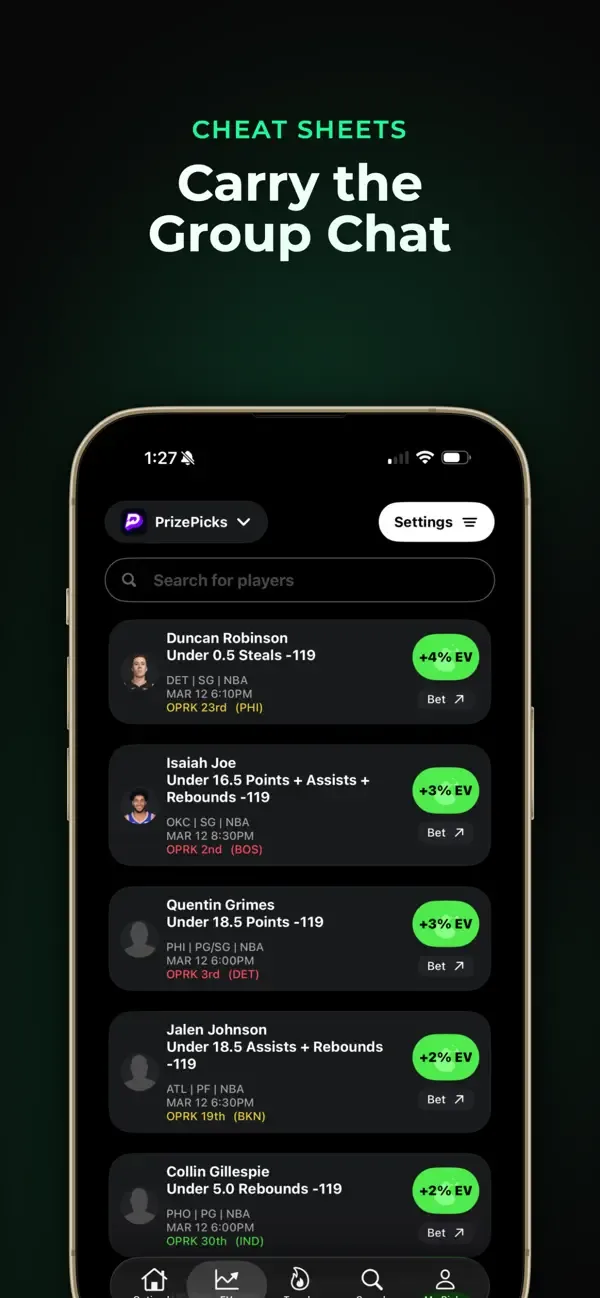 Optimal Bet: EV Sports Betting screenshot 2