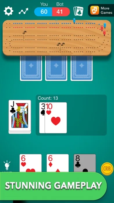 Cribbage card game screenshot 2
