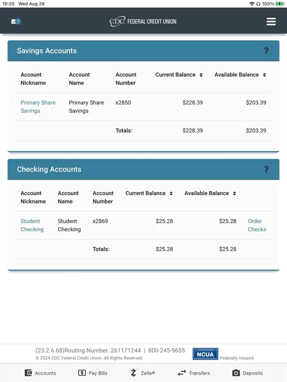 CDC FCU Mobile Banking screenshot 1