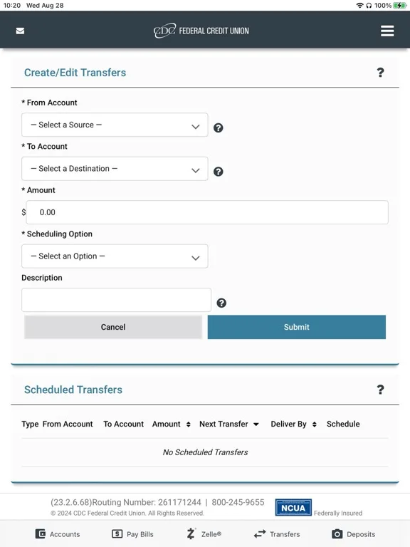 CDC FCU Mobile Banking screenshot 2