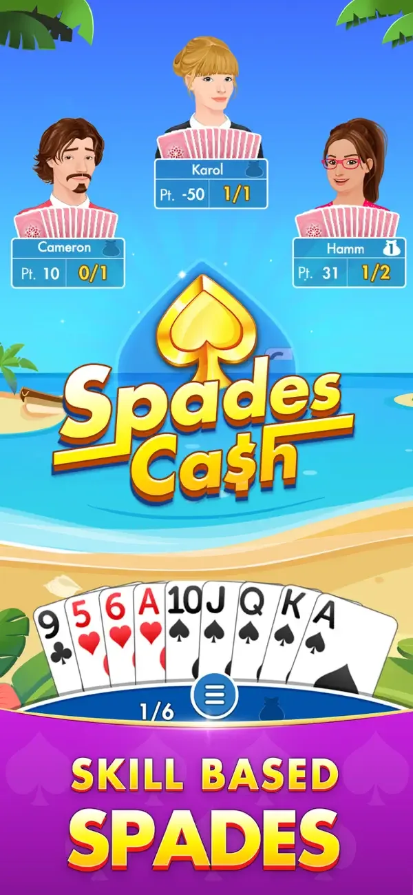 Spades Cash - Win Real Prize screenshot 1