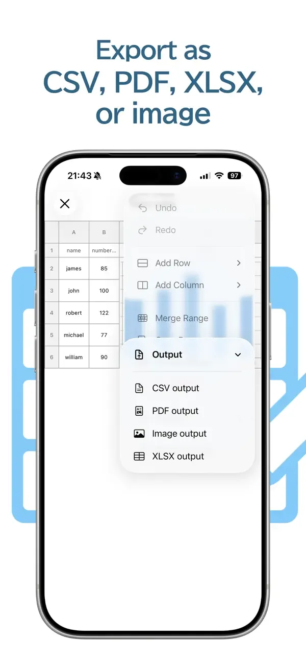 Table Notes Spreadsheet maker screenshot 5