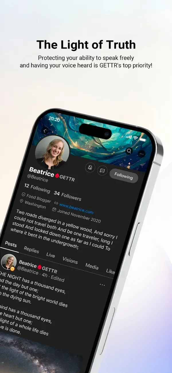 GETTR - A Marketplace of Ideas screenshot 2
