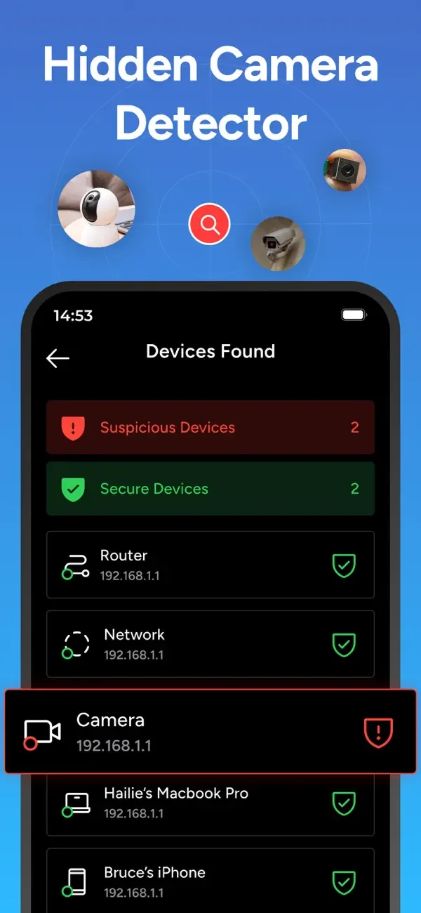 Hidden Camera Detector - Peek screenshot 1