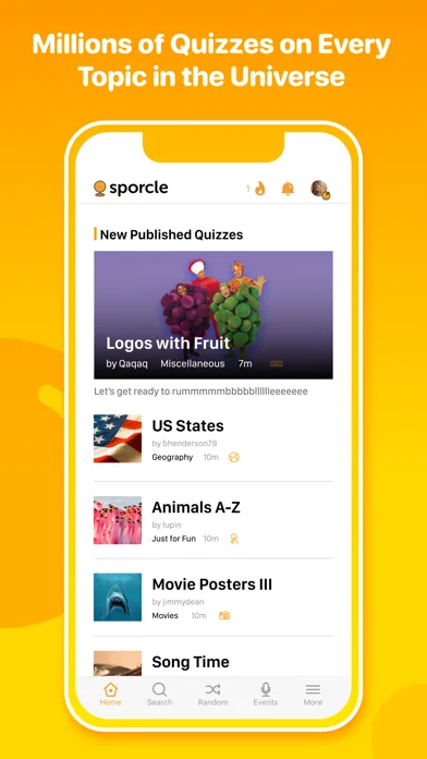 Sporcle screenshot 1