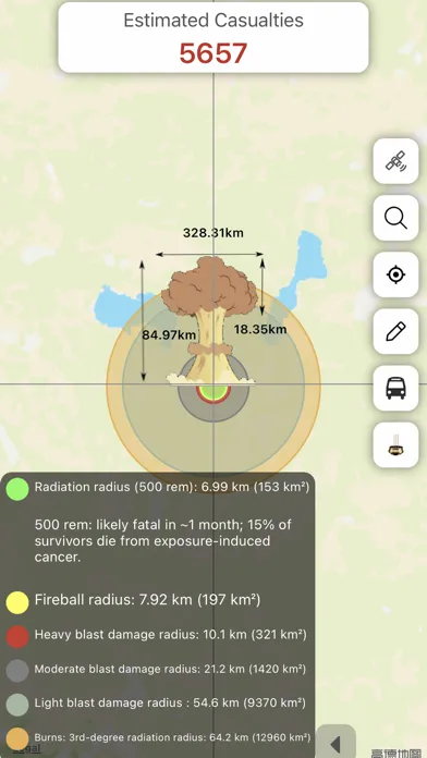 Nuke Simulator - Blast Map screenshot 2