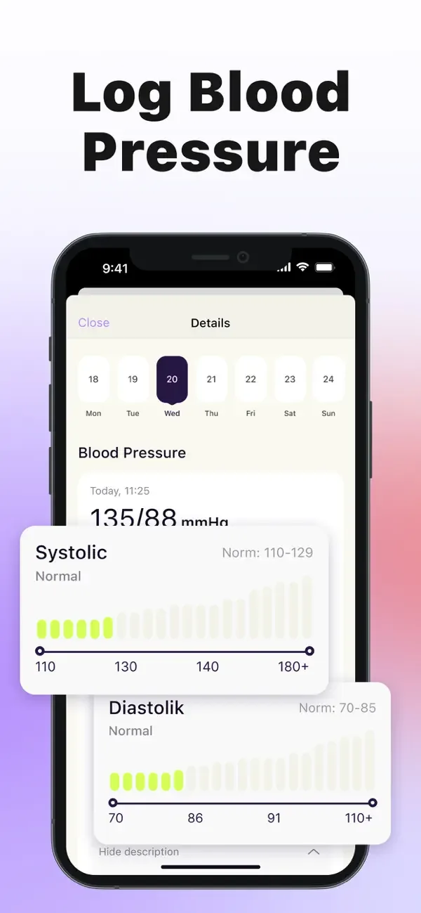 Blood Pressure Log, Heart Rate screenshot 3