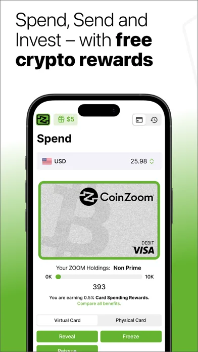 CoinZoom Buy, Spend, Send BTC screenshot 1