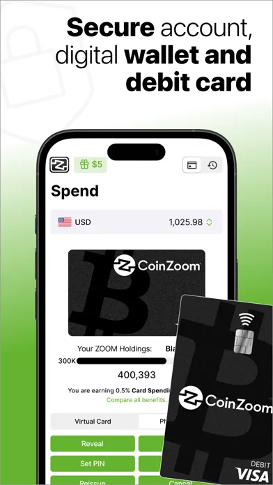 CoinZoom Buy, Spend, Send BTC screenshot 2