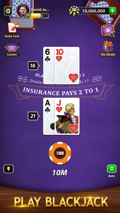 BlackJack by Murka: 21 Classic screenshot 2