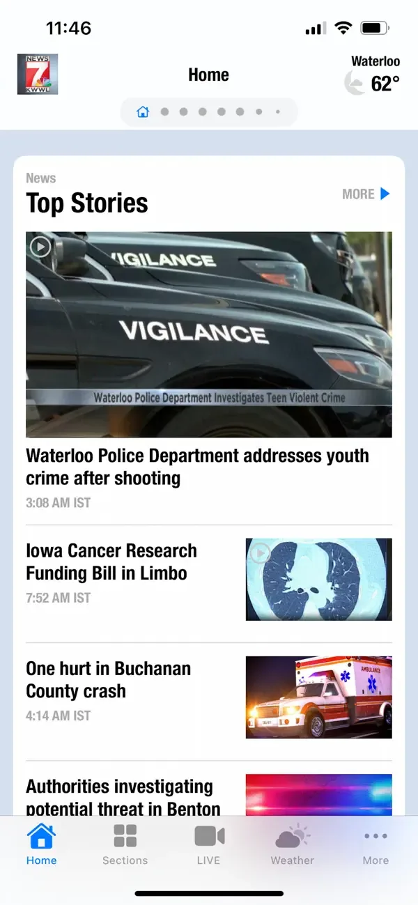 KWWL News 7 screenshot 2