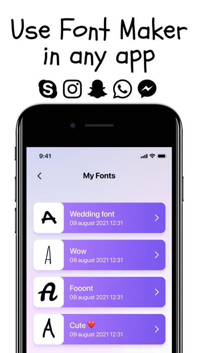Font Maker: Cursive Keyboard screenshot 2